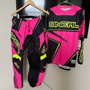 O'Neal Women's Pink and Black Racing Gear Set